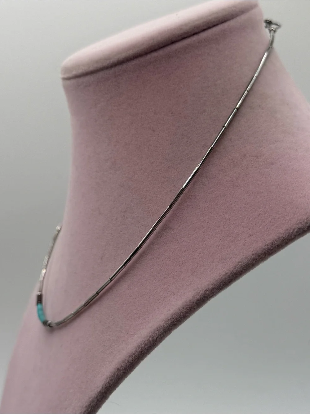 liquid Sterling Silver Necklace with Turquoise Accent